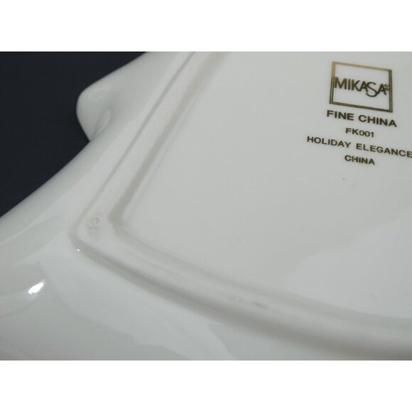 Mikasa Fine China Holiday Elegance Christmas Tree Shaped Serving Dish - Picture 11 of 11